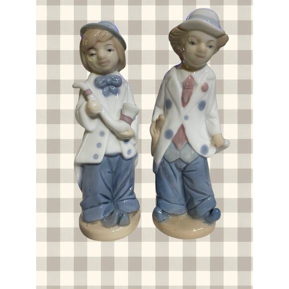 Formalities By Baum Brothers Hobo Collection Clowns Musician Porcelain Decor - Picture 1 of 8